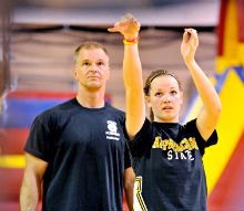 Mike Griggs (Instructor) with Katie Mallow (Brookwood Grad, AJC’s Best All Around Senior 2011 and Appalachian State Signee) Mike Griggs (Instructor) with Katie Mallow (Brookwood Grad, AJC’s Best All Around Senior 2011 and Appalachian State Signee)